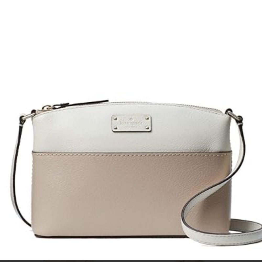 kate spade Millie Two-Tone Cream and Light Tan Crossbody